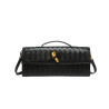 Bolso Baguette Trenzado con Broche de Nudo – Heda Bags