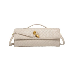 Bolso Baguette Trenzado con Broche de Nudo – Heda Bags