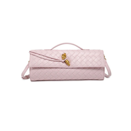 Bolso Baguette Trenzado con Broche de Nudo – Heda Bags